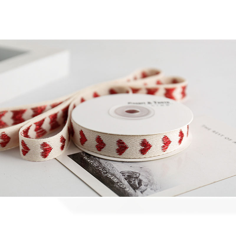 Heart Decorative Ribbon, 1.6 cm × 11 Yards