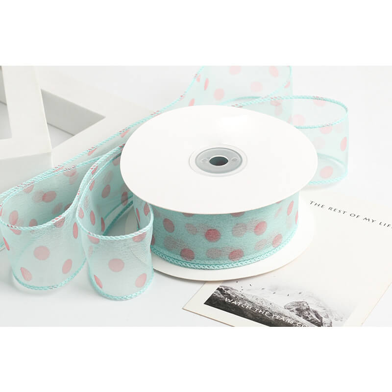 Wide Polka Dot Ribbon, 4 cm × 9 Yards