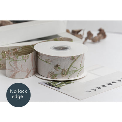 Floral Ribbon, 3.8 cm × 5 Yards