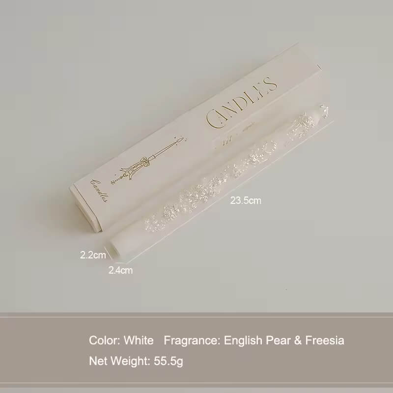 Embossed Pillar Taper Candle