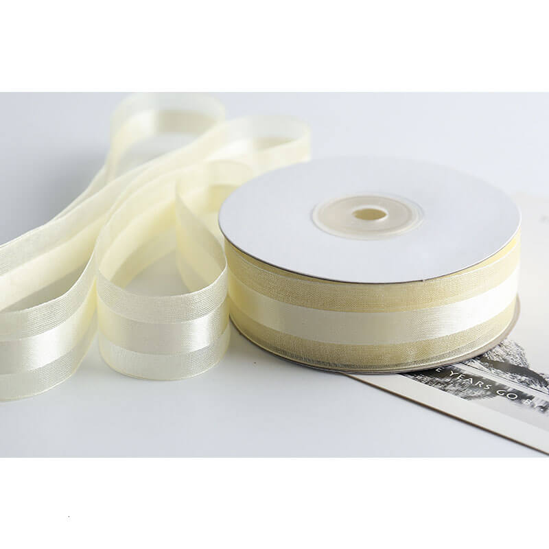 Snow Yarn Ribbon, 2.5 cm × 24 Yards