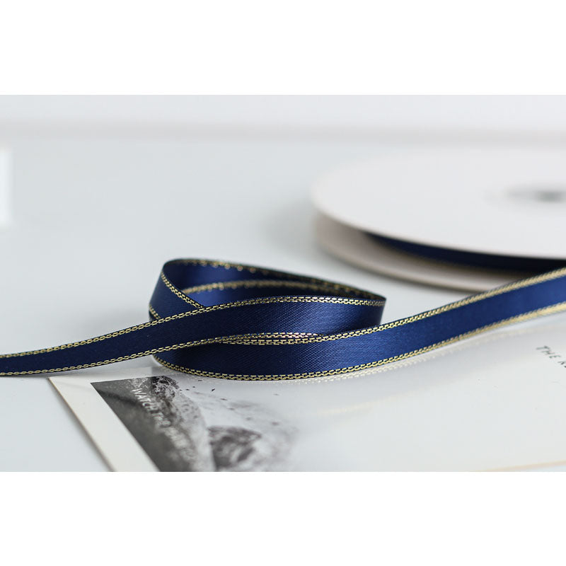 Gold Edge Packaging Ribbon, 1 cm × 45 Yards