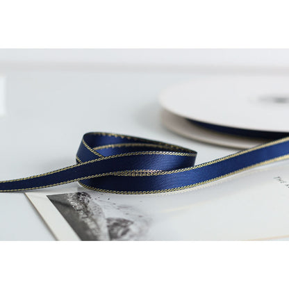 Gold Edge Packaging Ribbon, 1 cm × 45 Yards