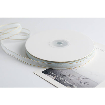 Gold-rimmed Bow Ribbon, 1 cm × 45 Yards