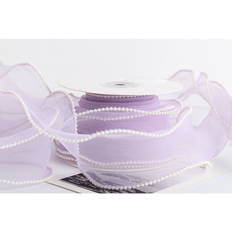 Pearl Yarn Ribbon, 6 cm × 9 Yards