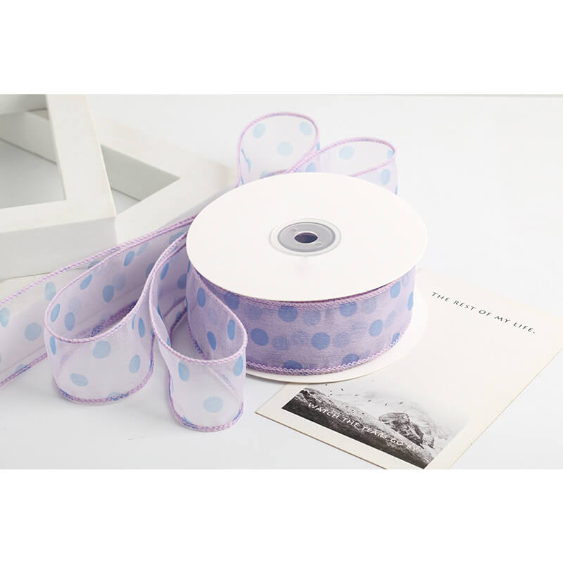 Wide Polka Dot Ribbon, 4 cm × 9 Yards