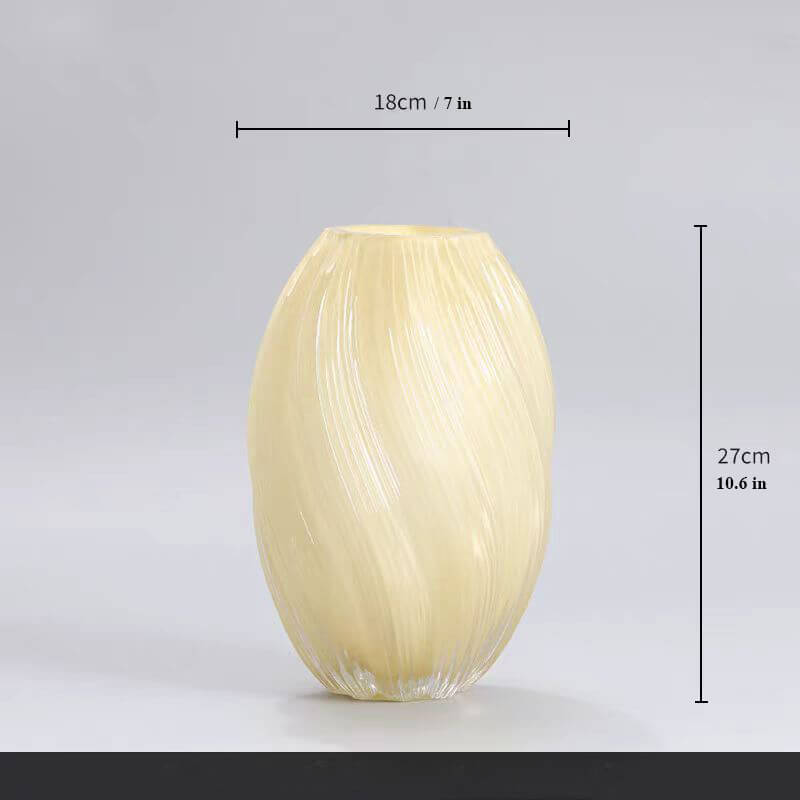 Pink Oval Glass Vase