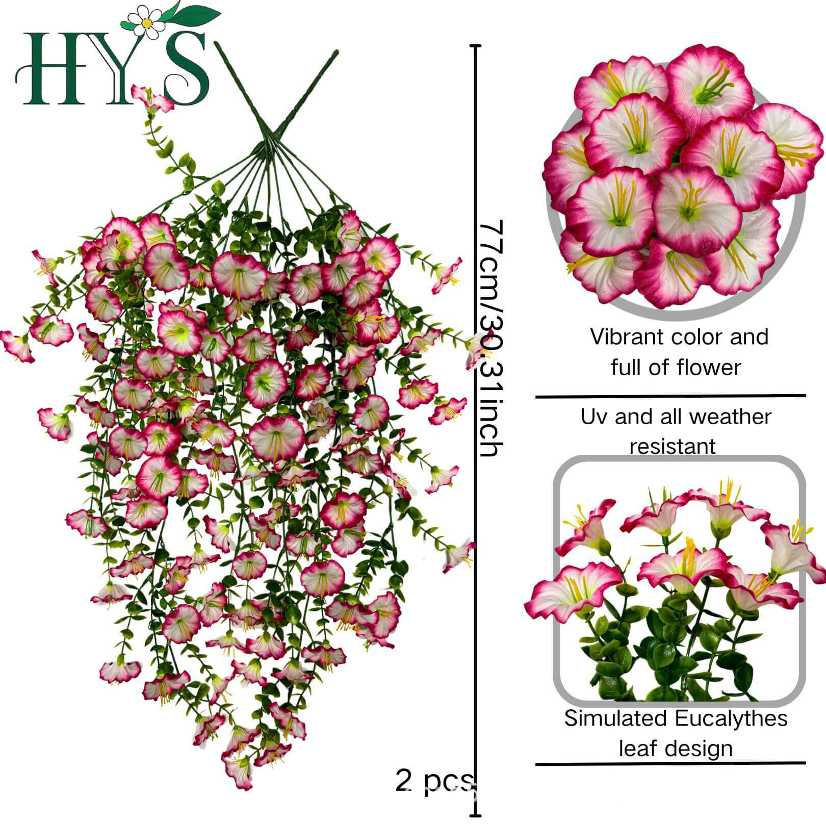 Silk Morning Glory Hanging Decor