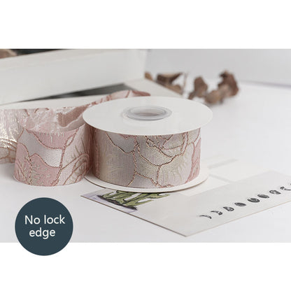 Floral Ribbon, 3.8 cm × 5 Yards