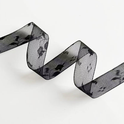 Black&White Lace Ribbon, 10 Yards