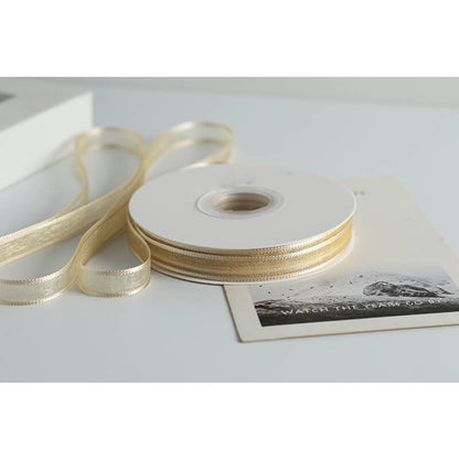 Transparent Polyester Ribbon, 1 cm × 22 Yards