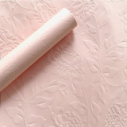 Embossed Flower Wrapping Paper, 15 × 20.8 Inch, 10 Sheets