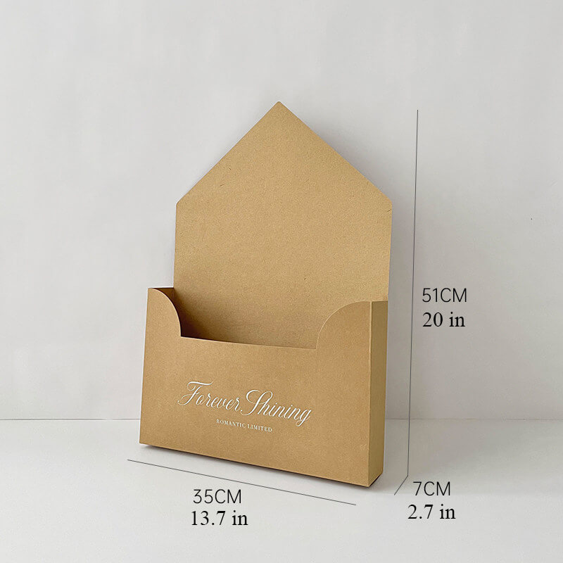 Bolsa de papel portátil para arreglos florales en forma de corazón, 10 unidades
