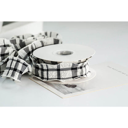 Textured Plaid Ribbon, 2.5 cm × 9 Yards