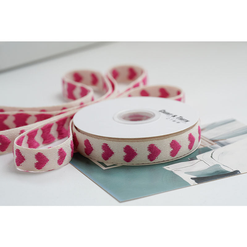 Heart Decorative Ribbon, 1.6 cm × 11 Yards