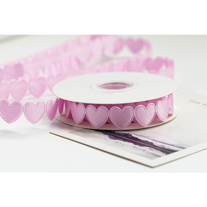 Love Heart Decorative Ribbon, 1.6 cm × 9 Yards