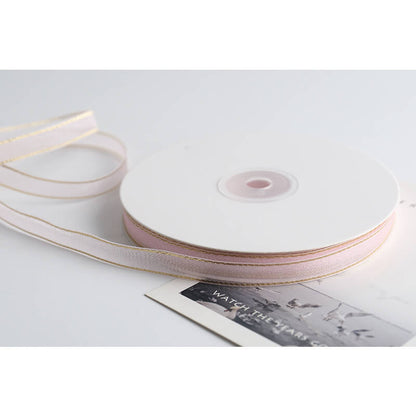 Gold-rimmed Bow Ribbon, 1 cm × 45 Yards