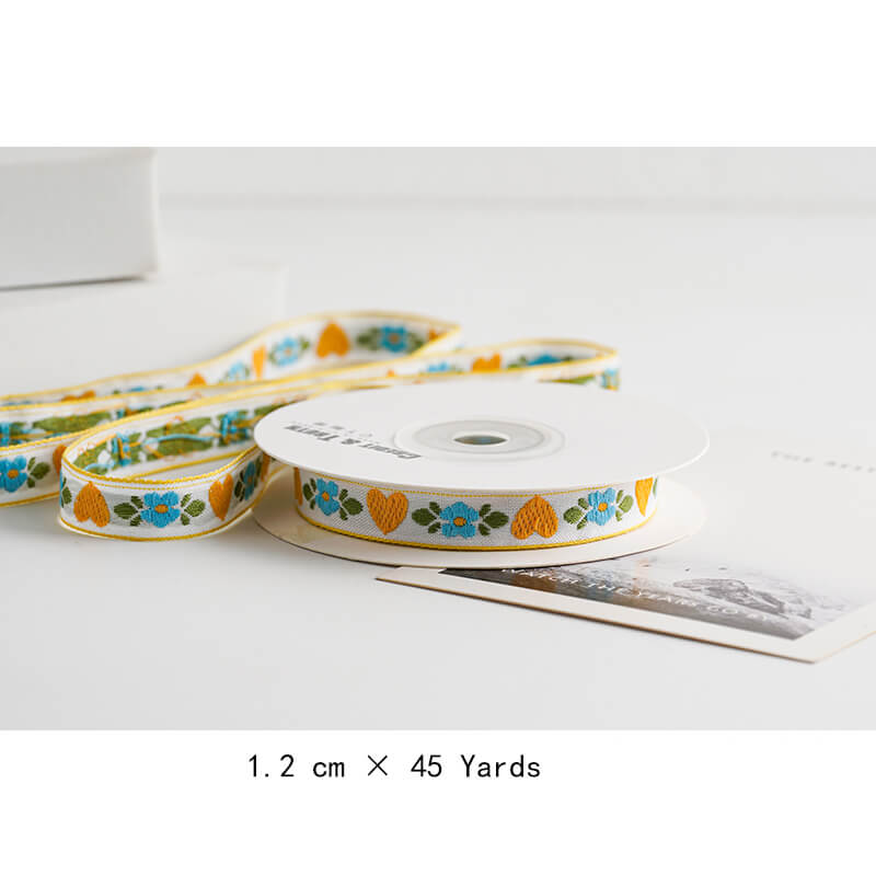 Embroidered Pastoral Bow Ribbon