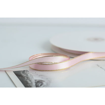 Gold Edge Packaging Ribbon, 1 cm × 45 Yards