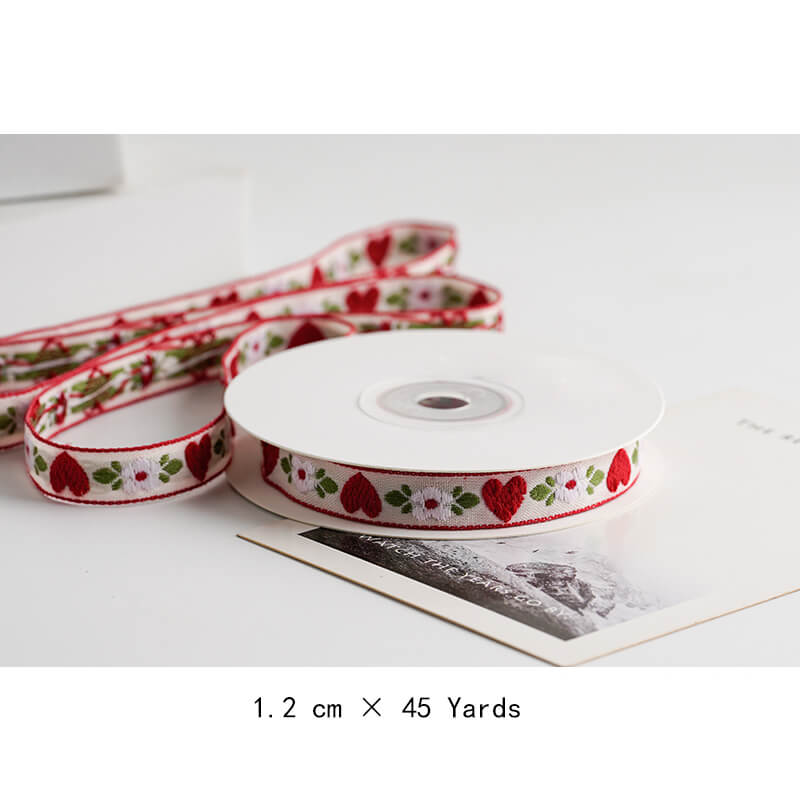 Embroidered Pastoral Bow Ribbon