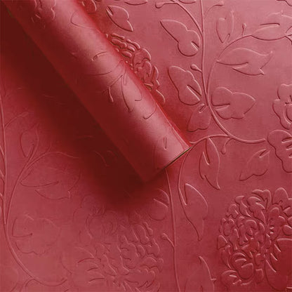 Embossed Art Flower Wrapping Paper