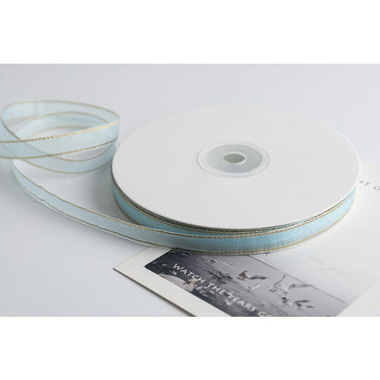 Gold-rimmed Bow Ribbon, 1 cm × 45 Yards