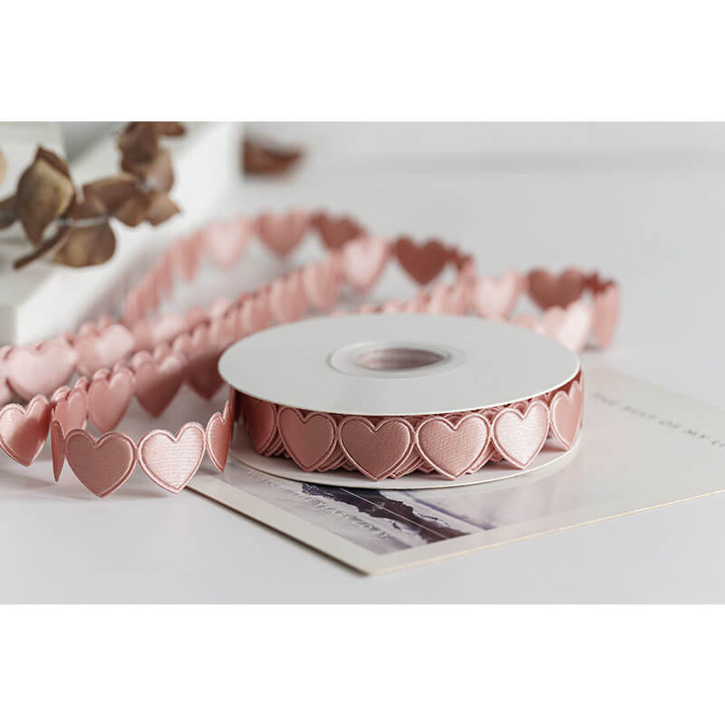 Love Heart Decorative Ribbon, 1.6 cm × 9 Yards