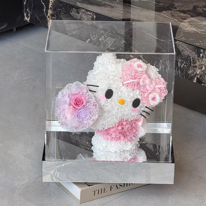 Rosas eternas, flores preservadas en cúpula de cristal