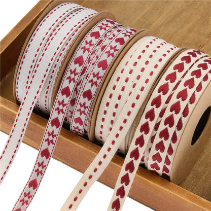 Woven Jacquard Love Ribbon