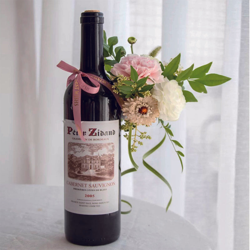 Red Wine Bottle Decorative Flower Foam Ball