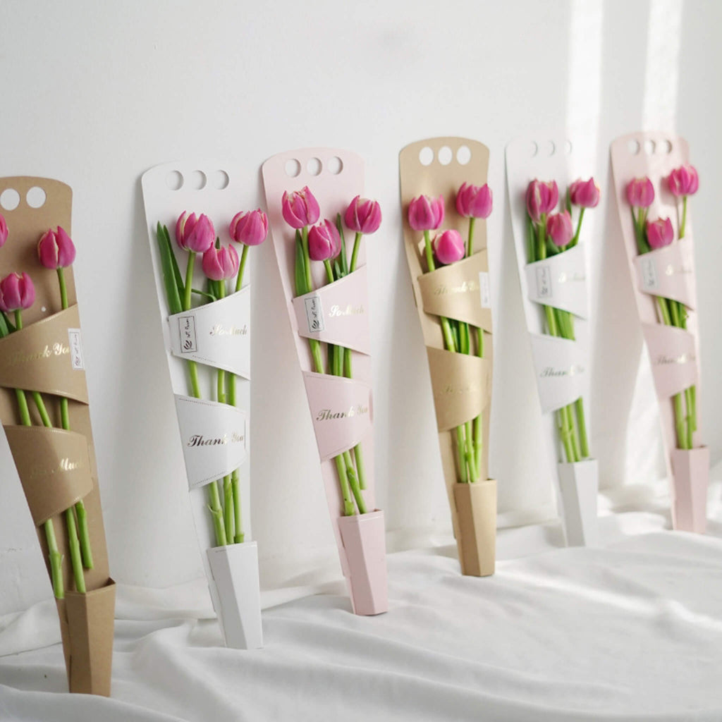 10pcs Hollow Flower Box Valentine's Day Single Flower Bouquet