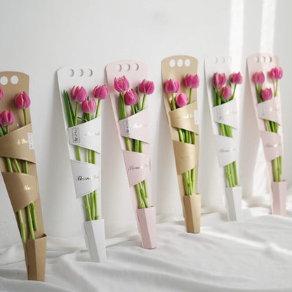 10pcs Hollow Flower Box Valentine's Day Single Flower Bouquet