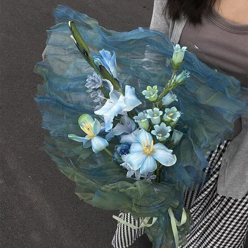 Papier d'emballage givré et imperméable pour fleurs coréennes 