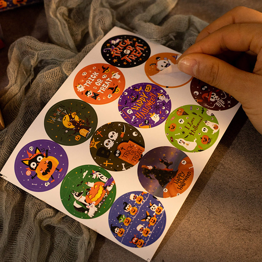 Pegatina decorativa para bolsa de dulces para fiesta de Halloween 2023