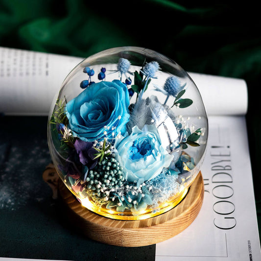 Eternal Roses Preserved Flowers in Glass Dome