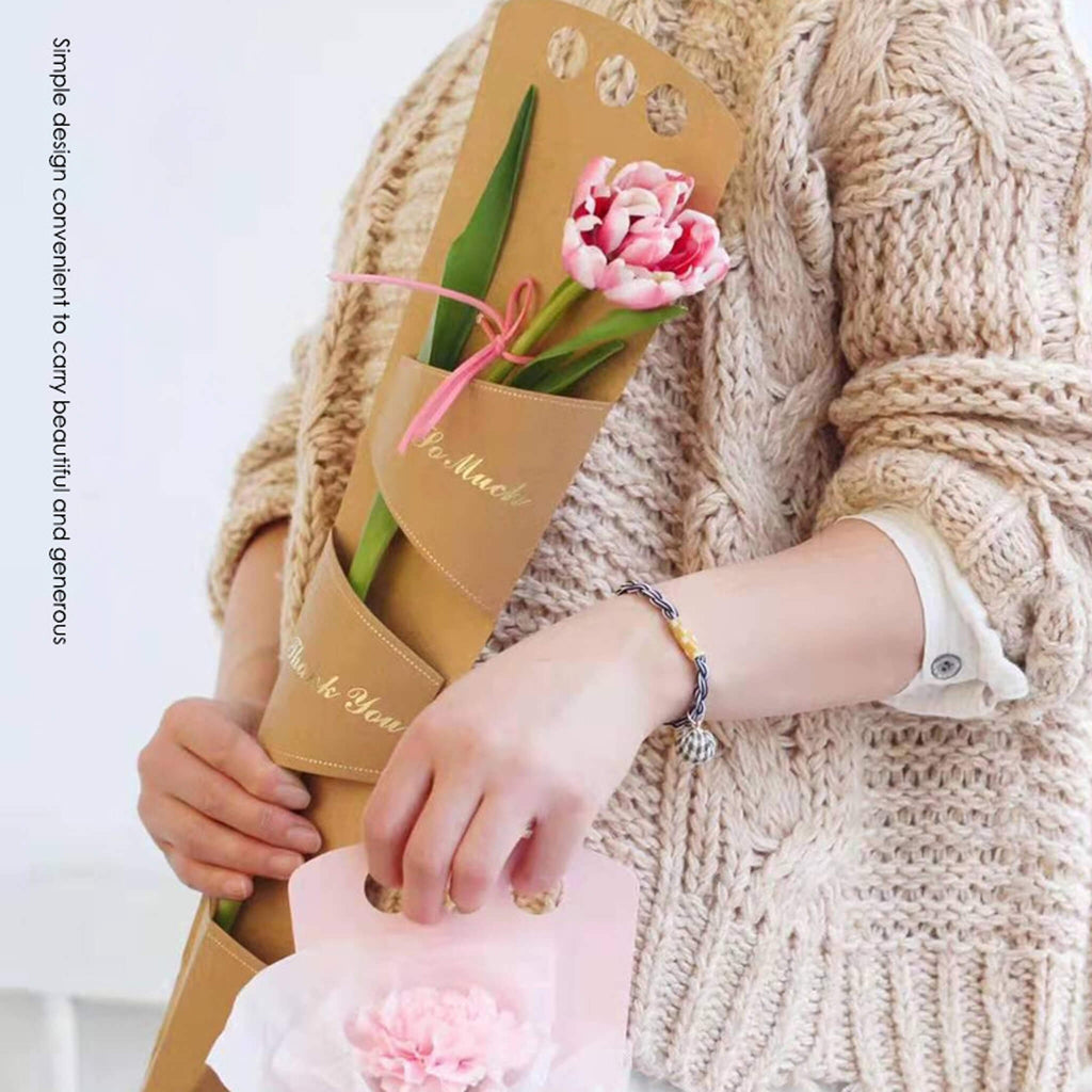 10pcs Hollow Flower Box Valentine's Day Single Flower Bouquet