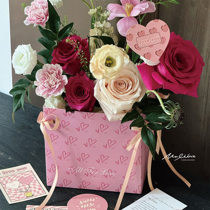 Bolsas de papel con una sola flor, 10 unidades