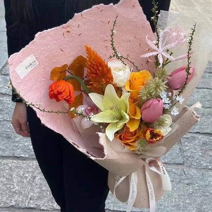 Papier d'emballage givré et imperméable pour fleurs coréennes 