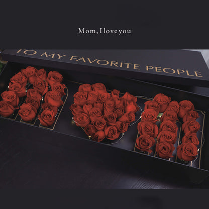 Caja de regalo con flores y carta para mamá Te amo - Lotes al por mayor