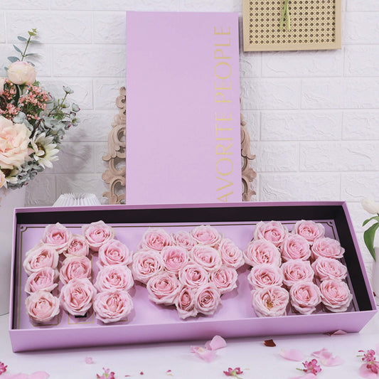 Boîte à fleurs avec lettre pour maman Coffret cadeau floral I Love You - Lots en vrac