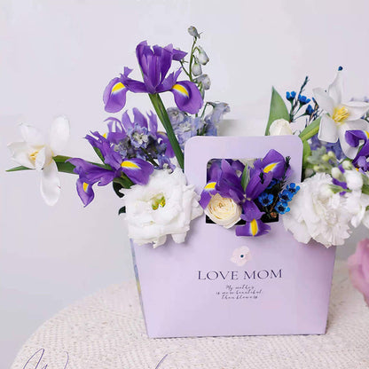 Sac en papier fleuri pour la fête des mères