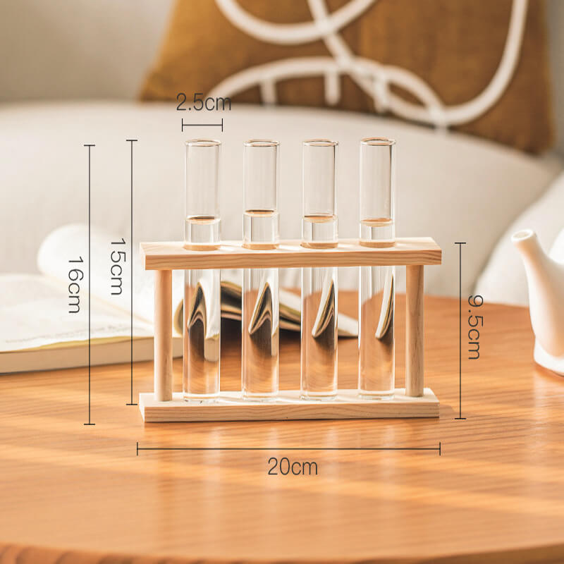 Vases à tubes à essai en verre