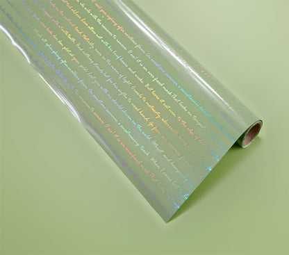 20 Sheets Laser Flower Wrapping Paper