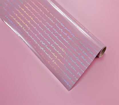 20 Sheets Laser Flower Wrapping Paper