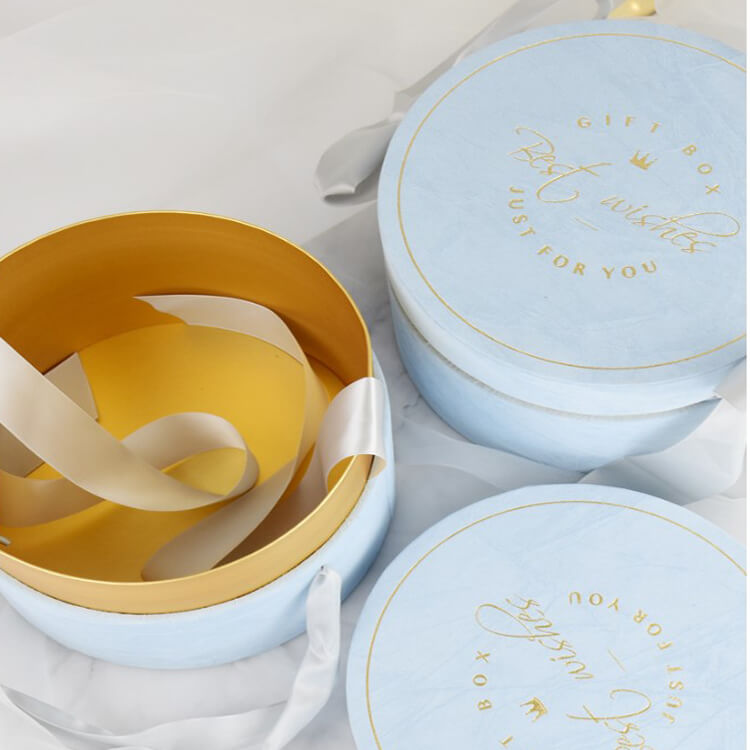 Round Velvet Flower Gift Box