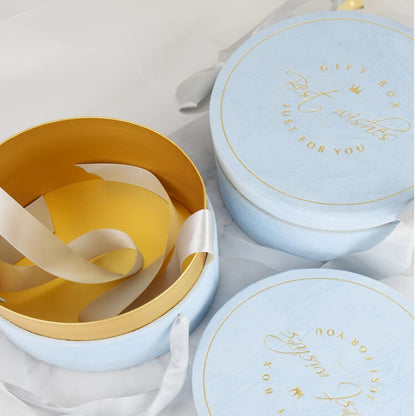 Round Velvet Flower Gift Box