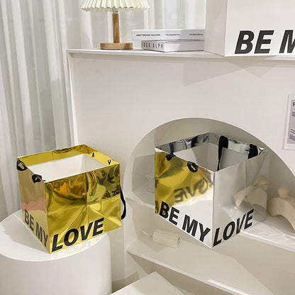 Gold&Silver Round Preserved Rose Flower Boxes