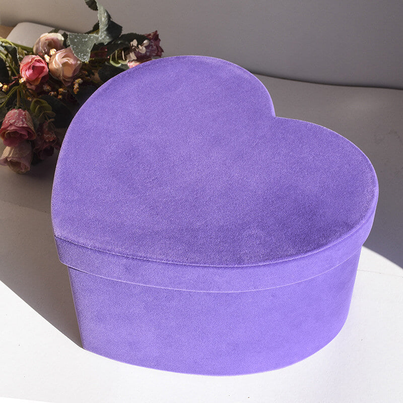 Velvet Heart Shaped Box For Flowers - Fantak Packaging – Fantak Packaging