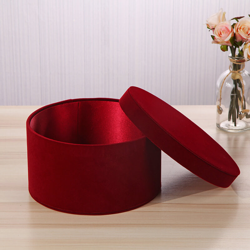 Velvet Round Box for Flower
