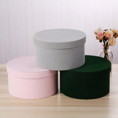 Velvet Round Box for Flower